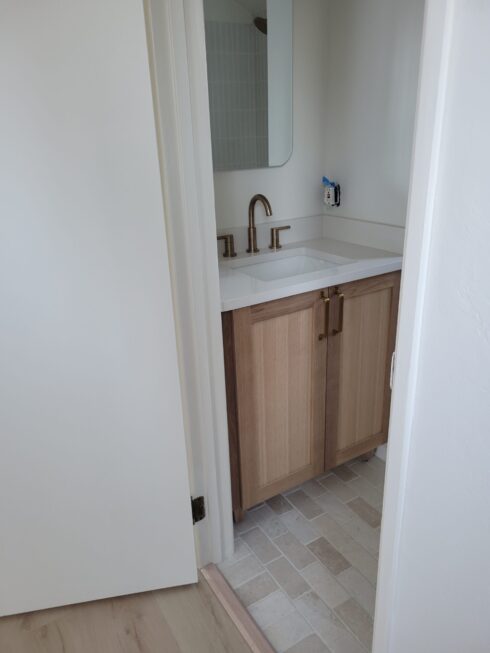 New Bathroom cabinets installed